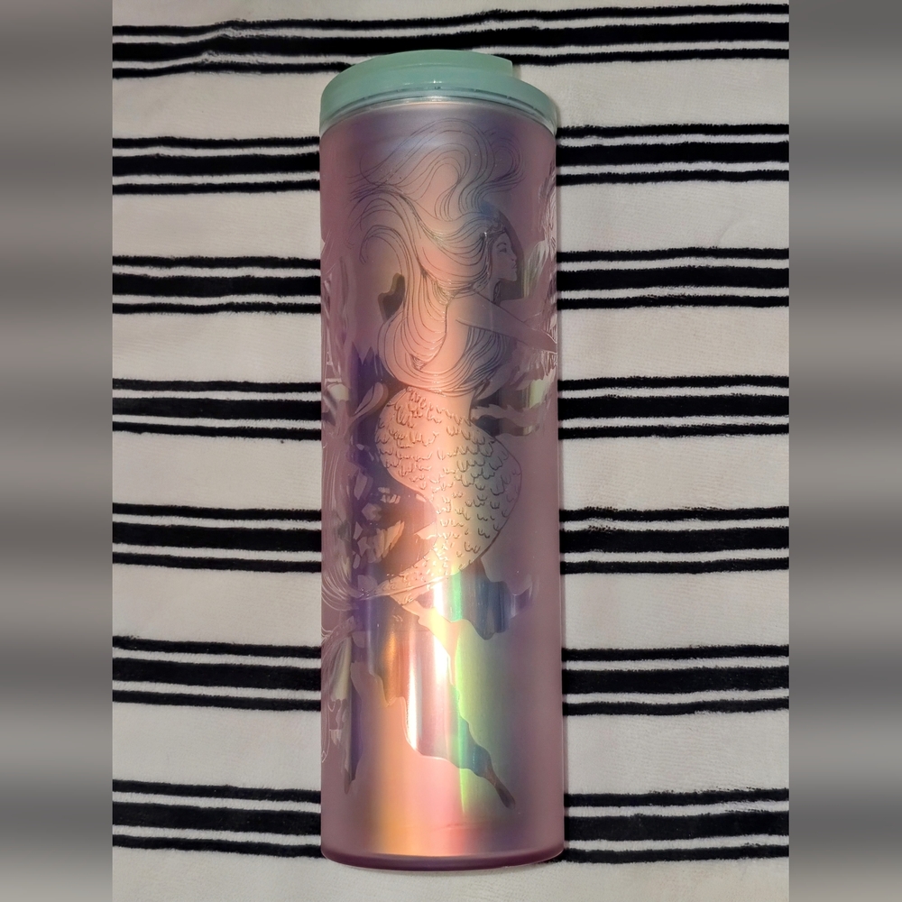 Starbucks 2022 Anniversary Iridescent Pink Mermaid Tumbler